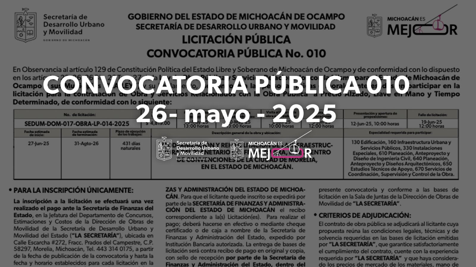 convocatorias